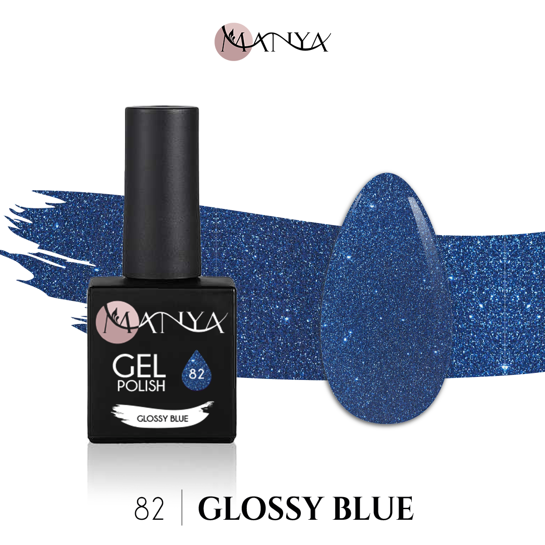 82 Polish Glitter | Glossy Blue
