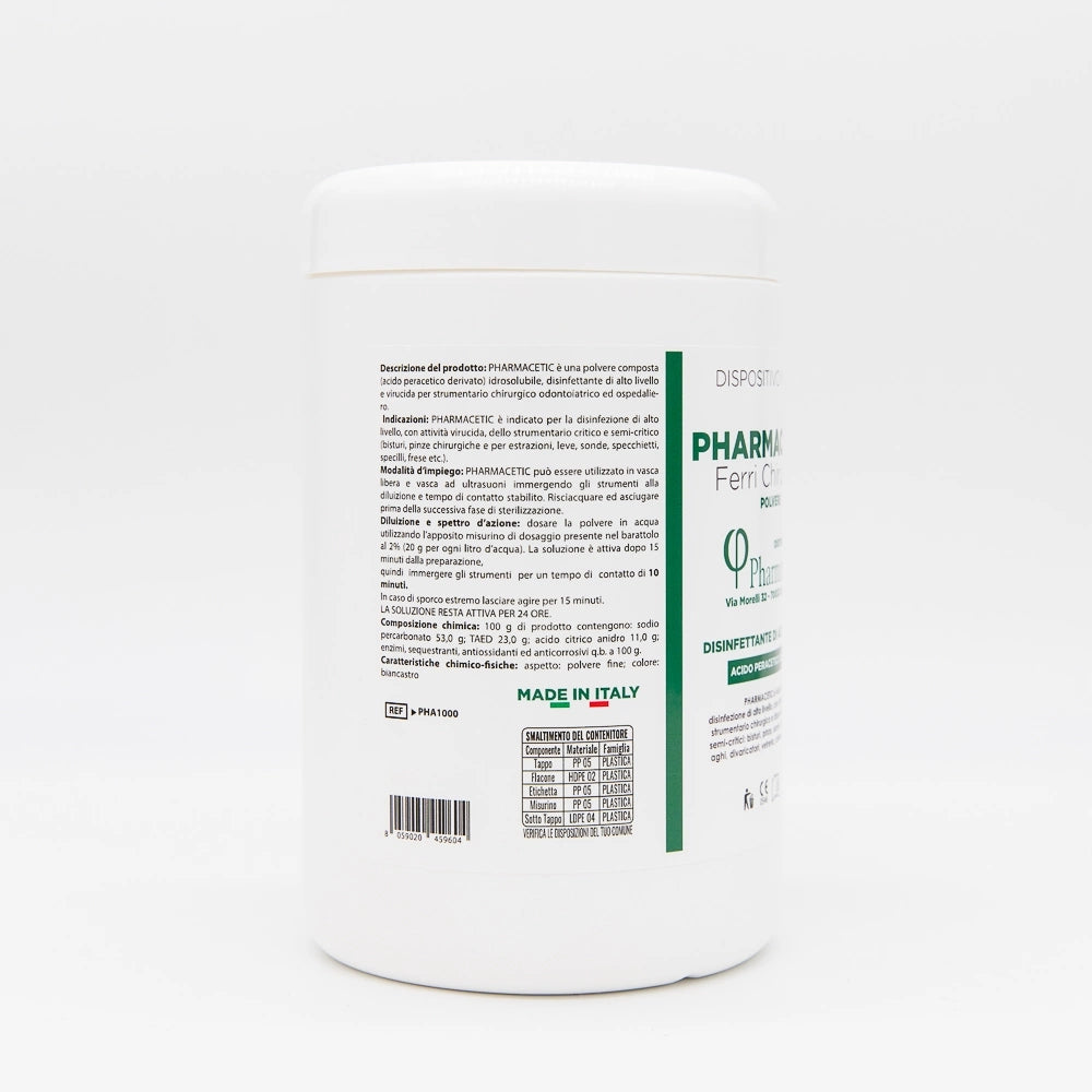 Acido Peracetico in polvere - barattolo da 1 Kg - disinfettante