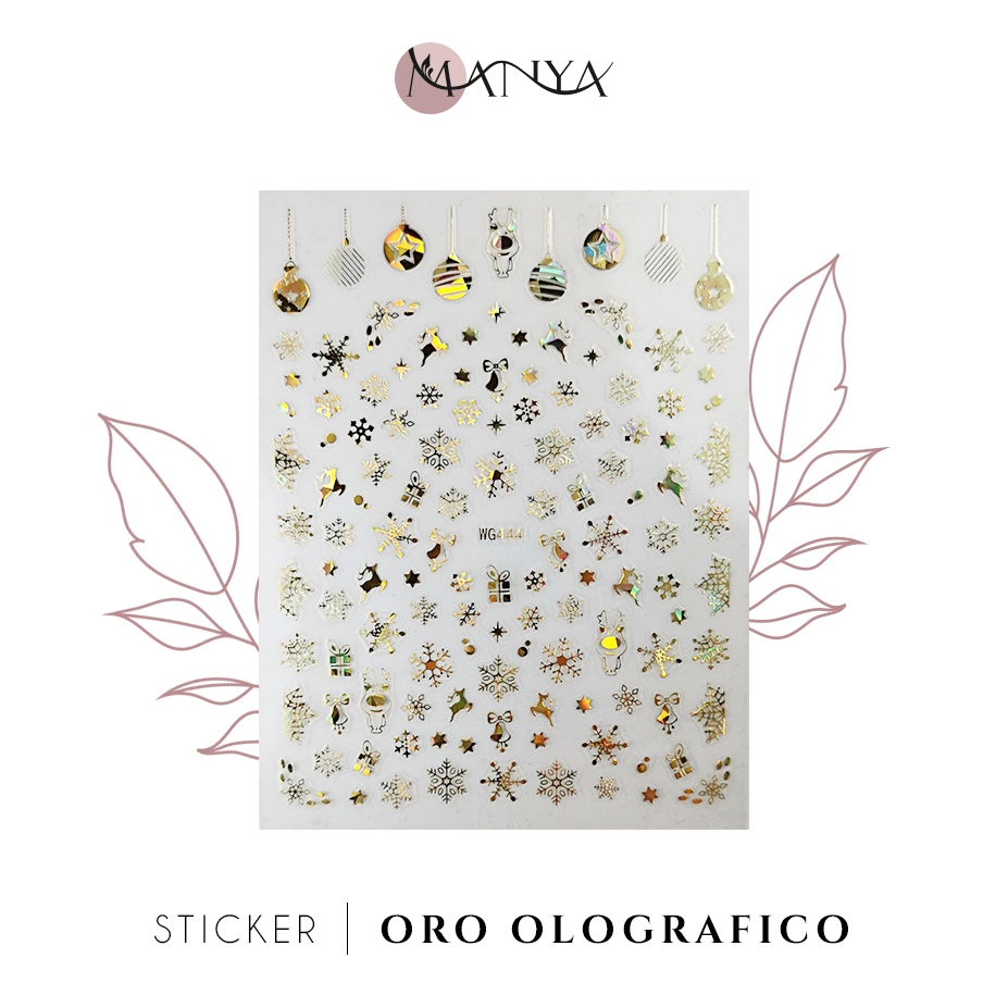 Nail Stickers Christmas | Oro Olografico