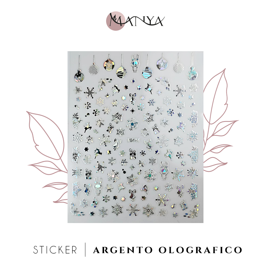 Nail Stickers Christmas | Argento Olografico