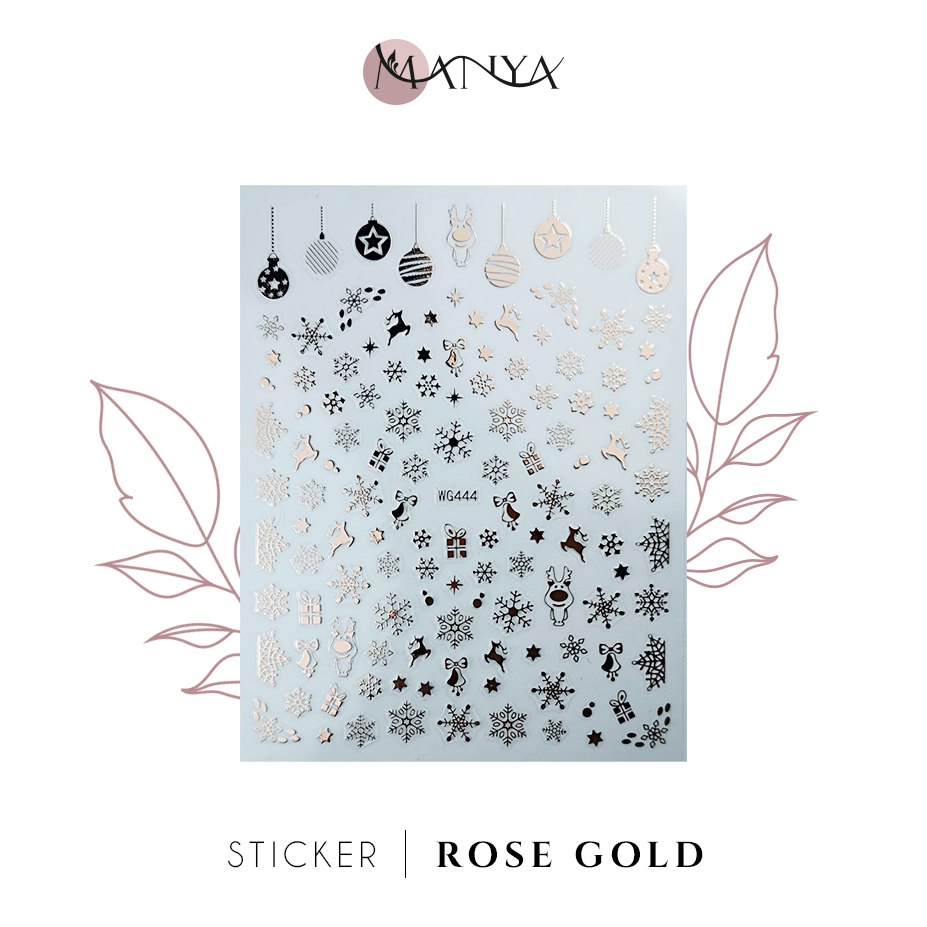Nail Stickers Christmas | Rose Gold
