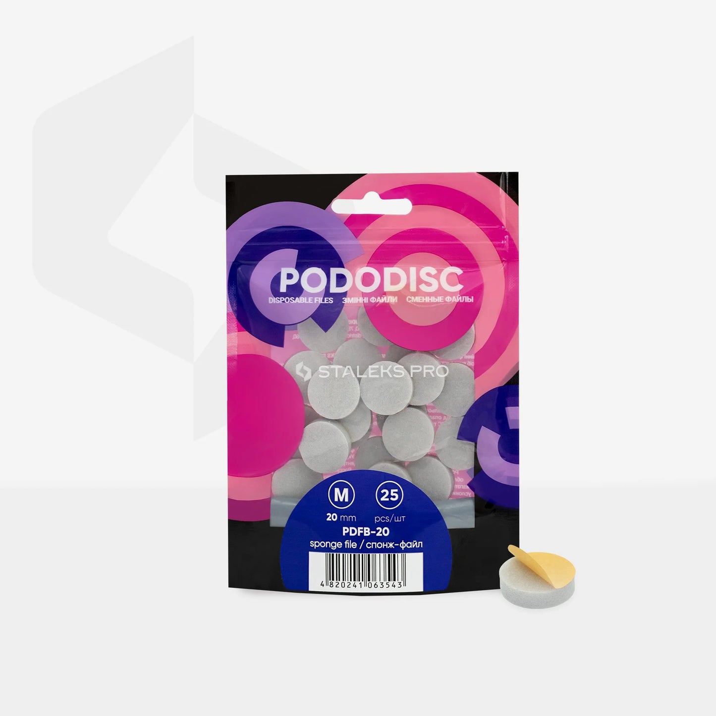 Disco Spugna Staleks per PODODISC Pedicure PRO M 25 pz
