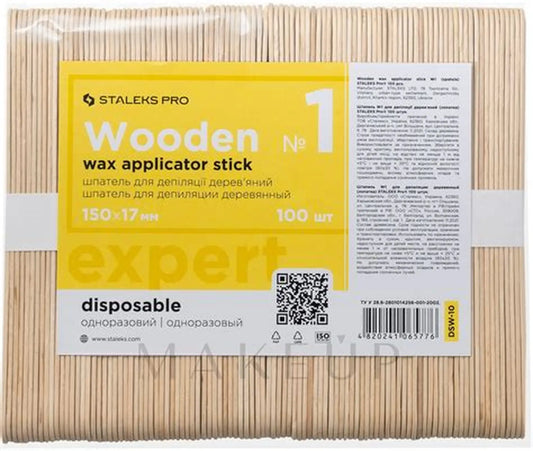 Spatola monouso in legno WOODEN 1 Staleks - 100 pz