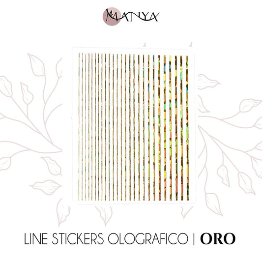 Line stickers olografici | Oro - Manya