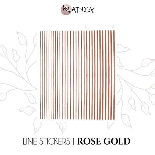 Line stickers | Rose gold - Manya